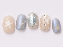 ぐるぐる星ネイル　¥8300