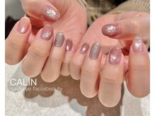 カラン 焼津店(CALIN)/春ピンク×シェルネイル