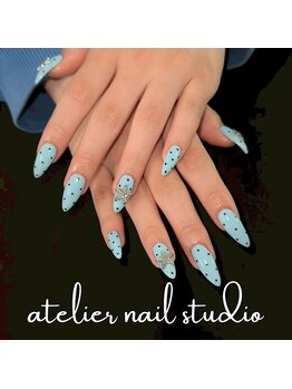 アトリエネイルスタジオ(atelier nail studio)/夏っぽいブルースターネイル