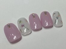 クリスタルネイル ボンベルタ橘店(CRYSTAL NAIL)/フラワーネイル