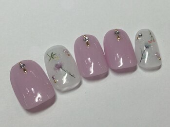 クリスタルネイル ボンベルタ橘店(CRYSTAL NAIL)/フラワーネイル