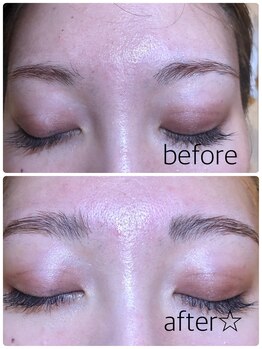 サロン ド プロデュース(salon de PRODUCE)/細くてやや薄い眉毛も。