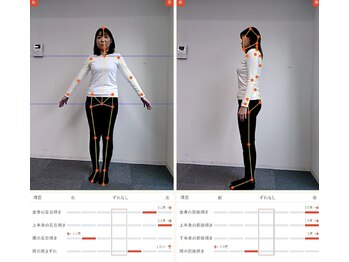 カラダファクトリー LaLaテラス南千住店/AIによる姿勢チェックを実施