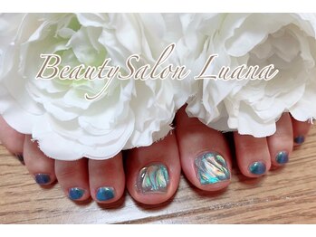 ルアナ(Luana)/クリアフットネイル/親指アート