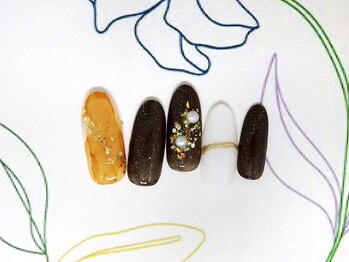 ネイルライフ(NailLife)/インクこげ茶ニュアンス