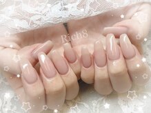 ネイルアンドまつげエクステ リッチエイト 原宿店(Rich8)/ちゅるんベージュのワンカラー