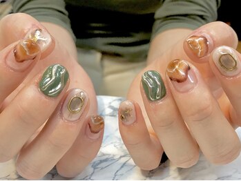 ビービーネイル(BB)/天然石アートのニュアンスネイル