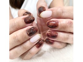 パラジェル　べっこうネイル
