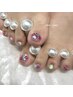 オフ無料orオイルプレゼント♪デザイン持ち込みつけ放題フットネイルコース 