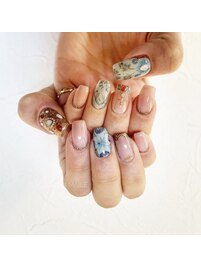 エスニック手描きアート