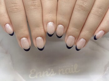 エンズネイル(Enn's nail)/フレンチ＋ラメライン+追加