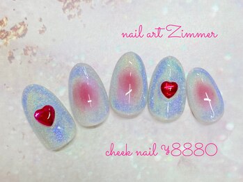ネイルアート ジマー/大好きcheek nailコース¥8880