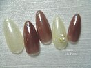 ミルクショコラパールネイル