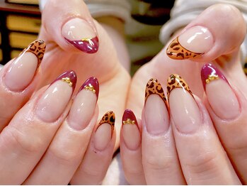 ビービーネイル(BB)/フレンチレオパードネイル