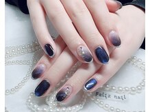 フェリスネイル 池袋店(Feliz Nail)/マグネットグラデーデザイン