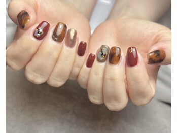 モンルポ 大阪梅田店(MonRepos)/べっこうネイル