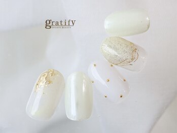 グラティフィー 梅田店(gratify)/トレンドパールイエローネイル