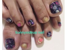 サニーサイドアップ ネイル(Sunny SideUp nail)/Jellyfish foot art nails