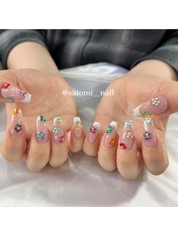 satomi担当:フラワーネイル