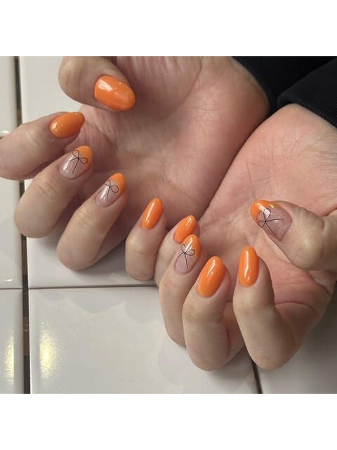 orange nail