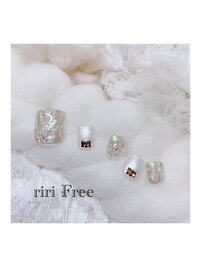 キラキラフットネイル