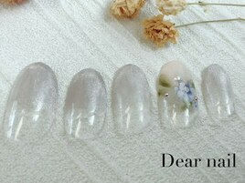 マグネット×青い花