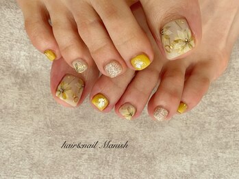 ヘアーアンドネイルマニッシュ(hair＆nail Manish)/ボタニカルフラワー　フット