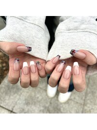 イギリス風チェックネイル