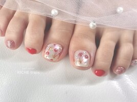 さくらんぼフットネイル♪