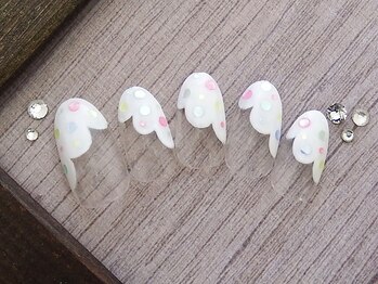 ネイルサロンフォーユー(for u)/もこもこフレンチ￥６９８０