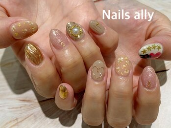 ネイルズアリー 立川店(Nails ally)/シアーカラー×ブライダル