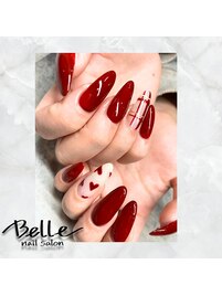 ワンカラー×2本アート