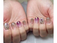 ノット 末広店(Knot)/アンティーク調フラワーネイル