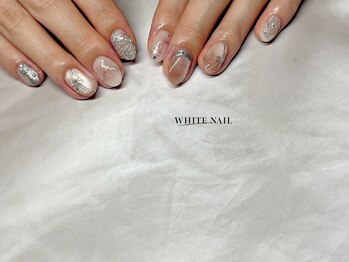 ホワイトネイル(WHITE NAIL)/マグネット/手書き/持ち込み