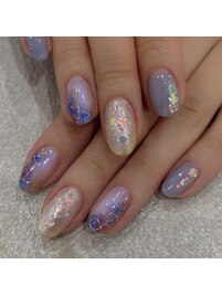 紫陽花ネイル