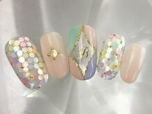 ラリュールネイル(L'Allure nail)/ホロ花ネイル♪￥8200