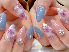 やわらかフラワーネイル