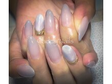キャディーネイルズ(Caddy' Nails)/大理石ミラーネイル