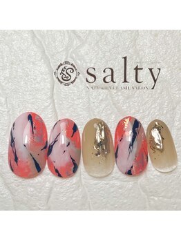 ネイルアンドアイラッシュサロン ソルティ 寺田町(salty)/ニュアンスネイル