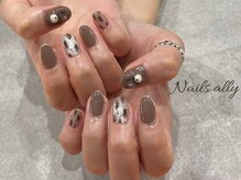ネイルズアリー 立川店(Nails ally)/レオパード×くま×ヒョウ柄×秋