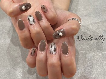 ネイルズアリー 立川店(Nails ally)/レオパード×くま×ヒョウ柄×秋