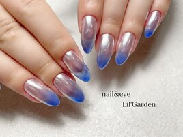 透け感ミラー×ブルーグラデ