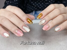 秋冬べっ甲ネイル
