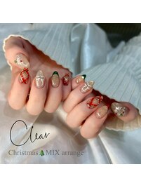 クリスマスMIXネイル