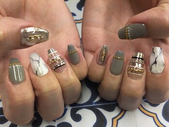 イビズ 新宿店(eviz)/大理石ネイル