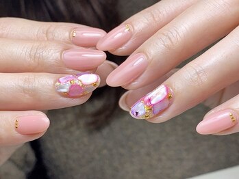 ネイルサロン プール ヴー(Nail Salon Pour Vous)/【定額】石ポイントネイル