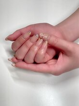 ウィズ ユー(with U produce by Megumi Ohara)/押し花　ハート　春ネイル