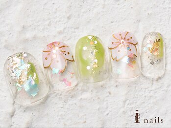 アイネイルズ 横浜WEST店(I-nails)/さくら咲くネイル9480円