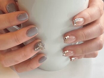 ネイルメゾン 池袋店(NAIL MAISON)/シンプルホロリボン¥8050