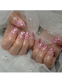 ピンクシェルネイル
